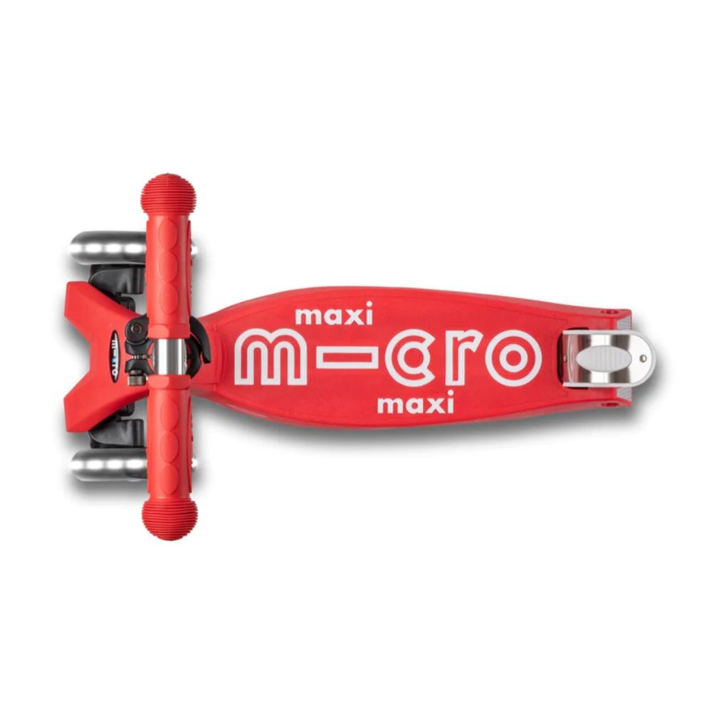 Maxi MICRO Deluxe LED Kickboard- Red