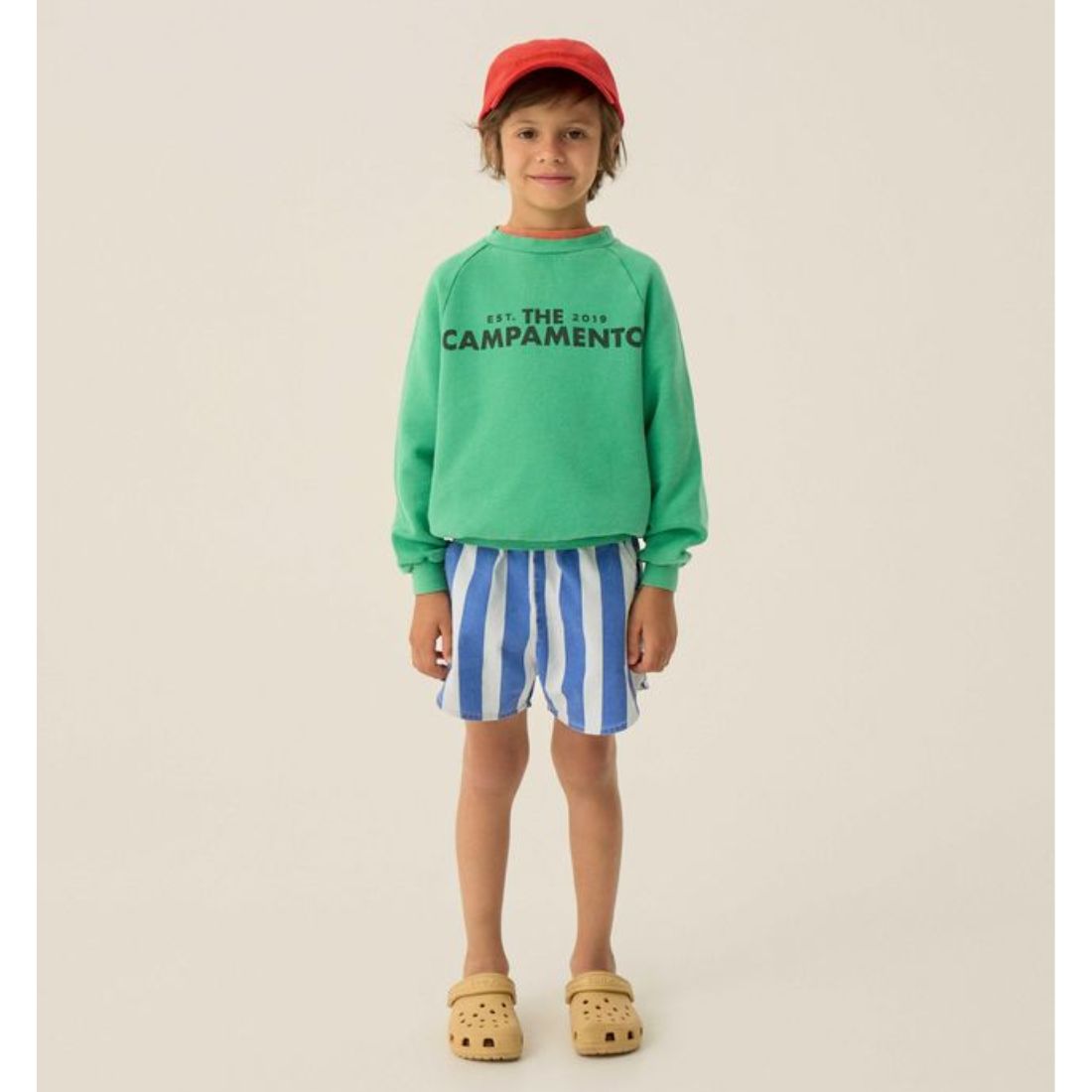 The Campamento Blue Stripes Washed Shorts