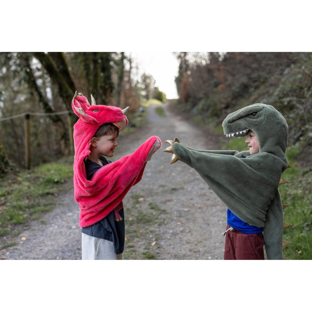 Triceratops Cuddle Cape, Red Size 2T