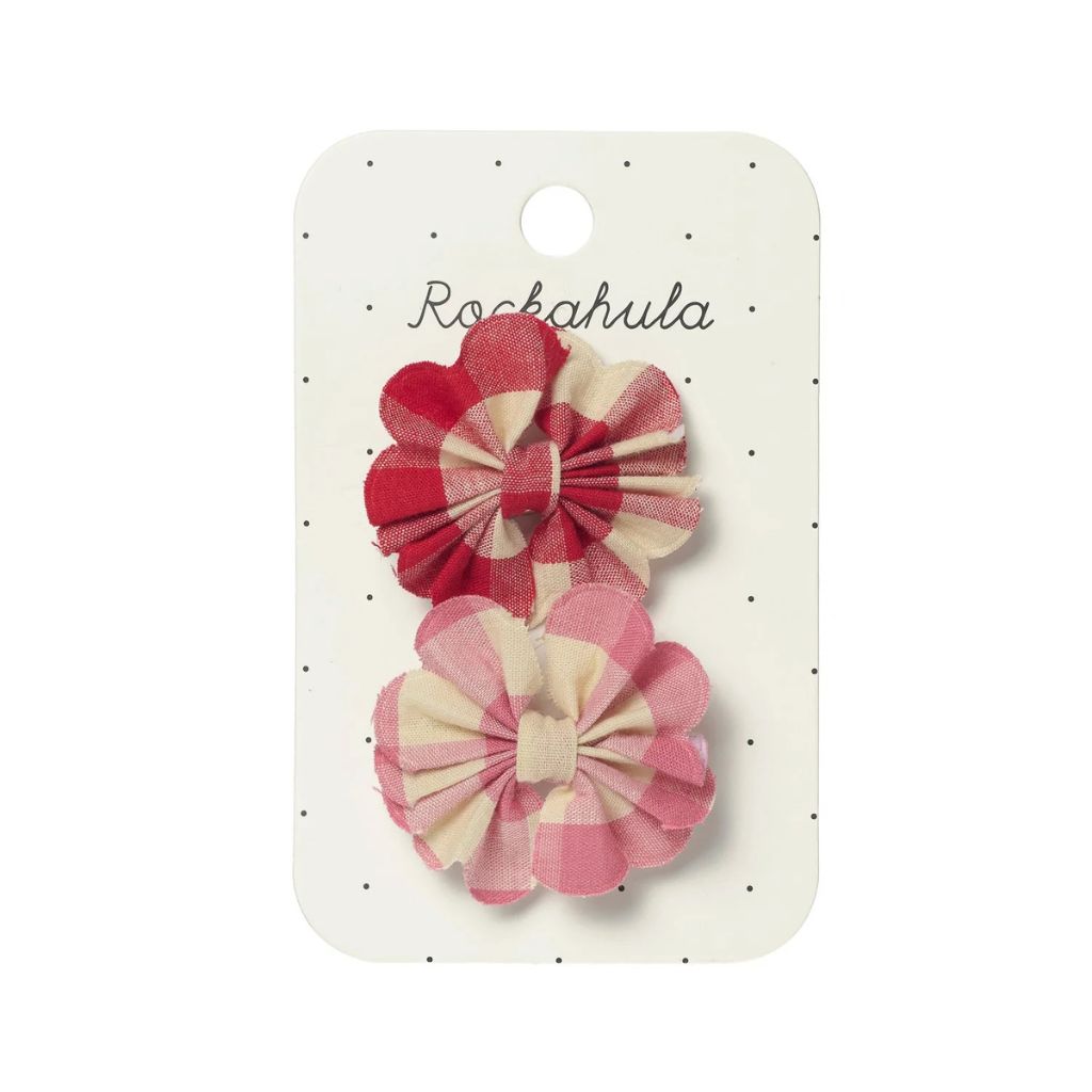 Rockahula Scalloped Gingham Bow Clips
