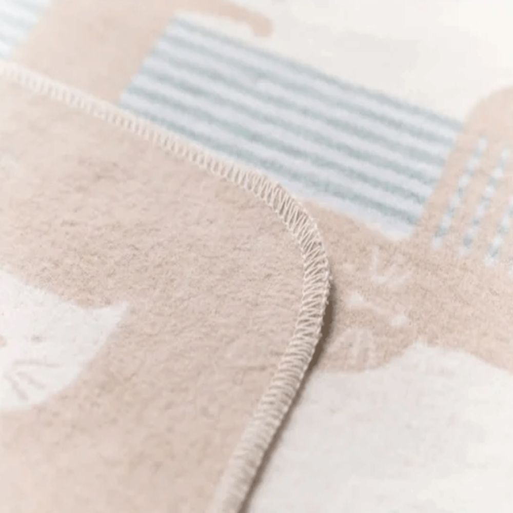 FusseneggerJuwel Baby Blanket Cats Allover- Ecru, 90x70cm