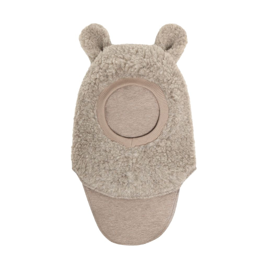 Huttelihut Balaclava Ears Wool Teddy Camel Melange