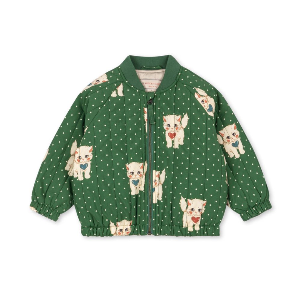 Konges Sløjd Juno Printed Bomber Jacket Dot Miao Verde