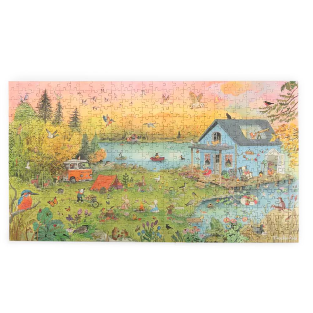 Moulin Roty Grand Famille- Lake House Puzzle 500 pcs