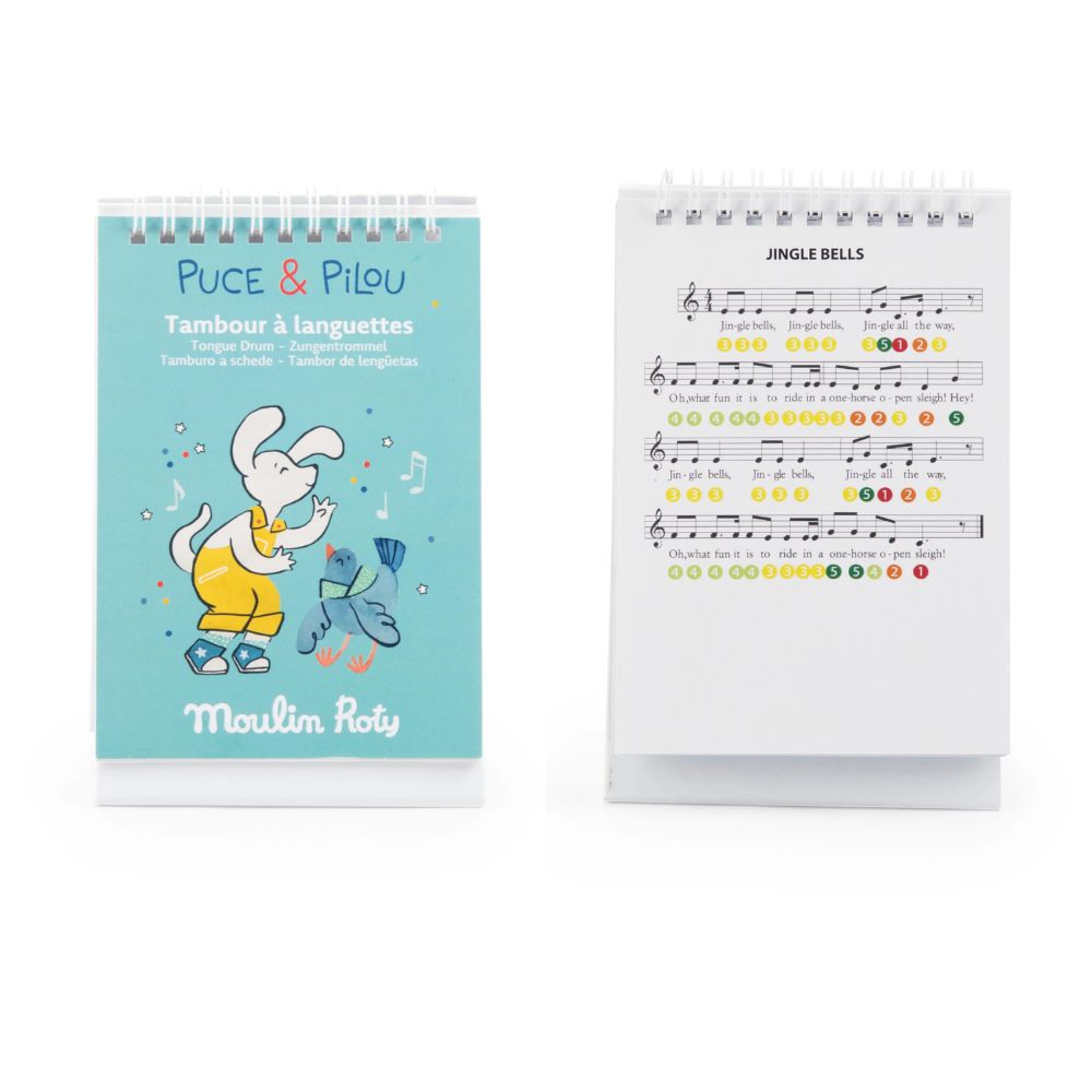 Moulin Roty Puce & Pilou - 11 Tone 8" Tongue Drum x Tambu