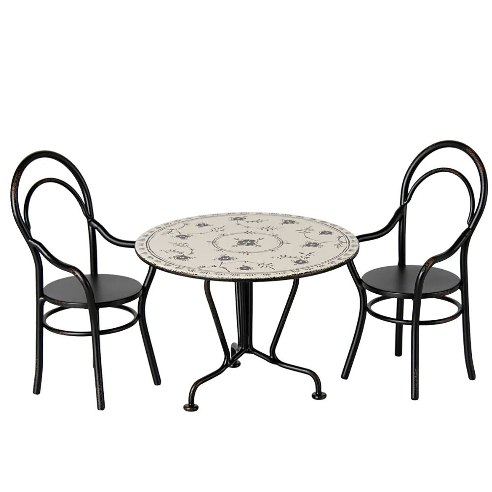 Maileg Dining table set w. 2 chairs, Miniature