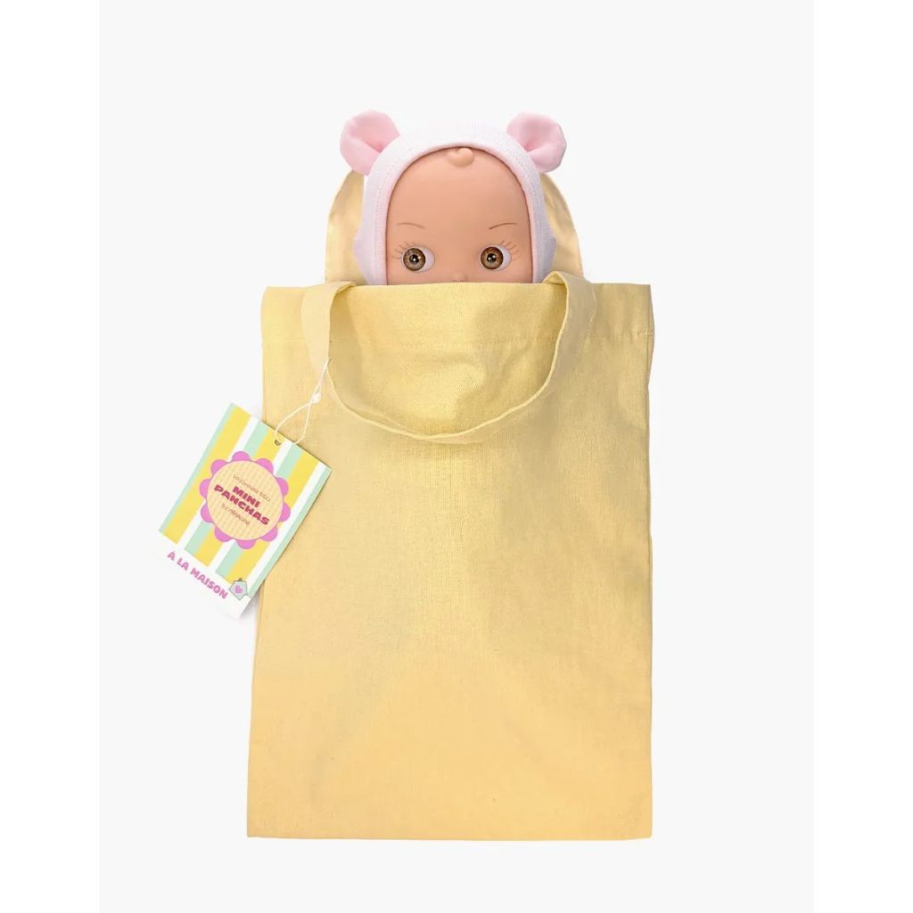 Minikane Mini Panchas Doll 27cm Ninon at home - Pink Mouse outfit