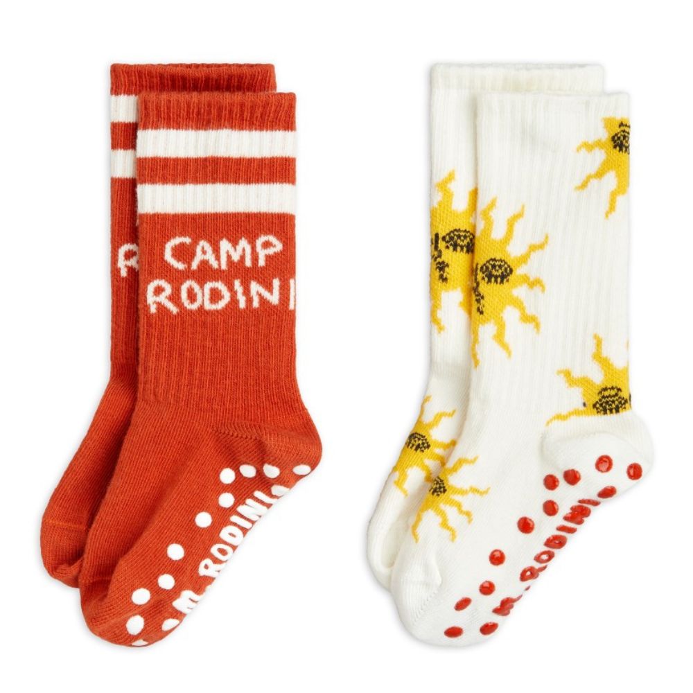 Mini Rodini Sun 2pk Anit-slip Socks