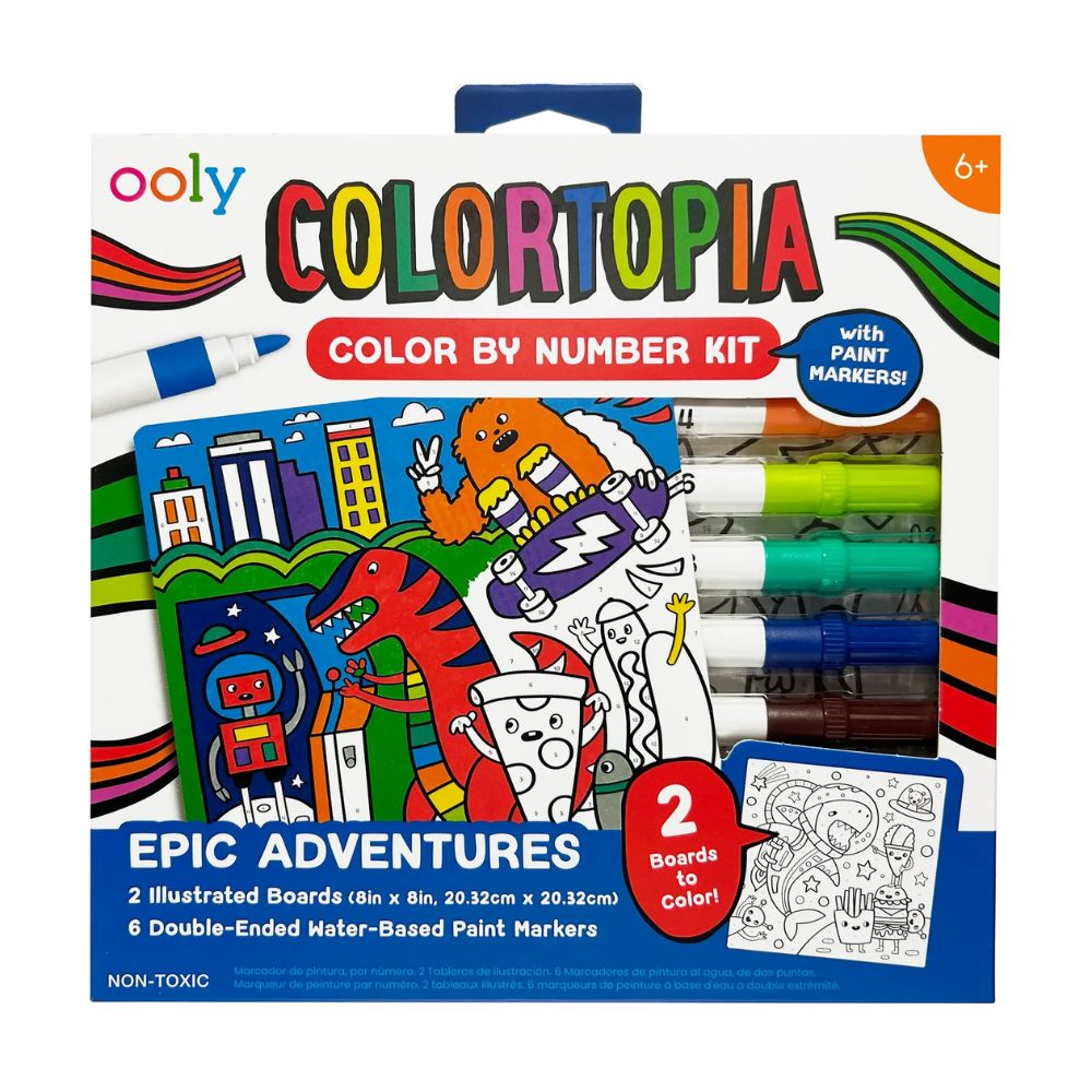Colortopia: Paint Marker by Number Kit - Epic Adventures
