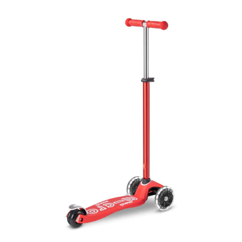 Maxi MICRO Deluxe LED Kickboard- Red