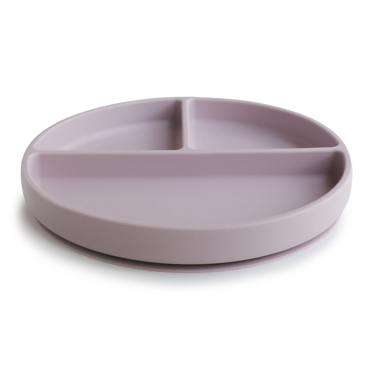 Mushie Silicone Divided Suction Plate - Soft Lilac