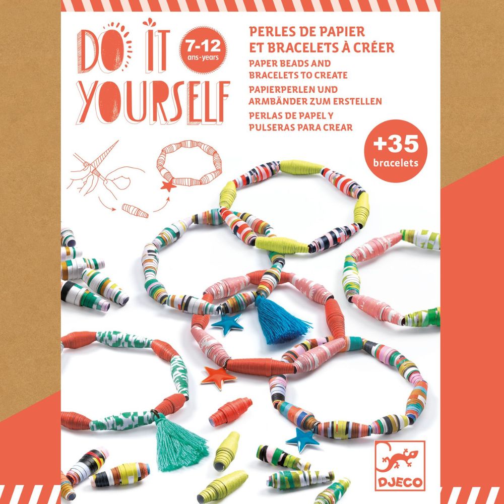 Djeco DIY- Paper Beads and Bracelets to Create Pop and Colourful