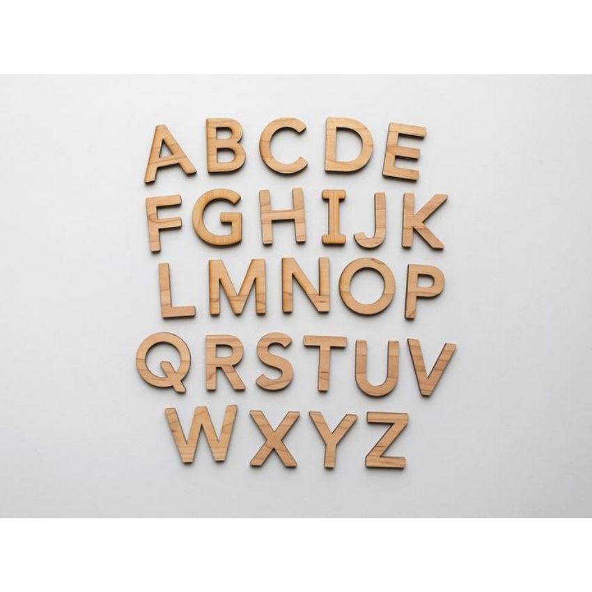 Wooden Alphabet Set in Maple Uppercase