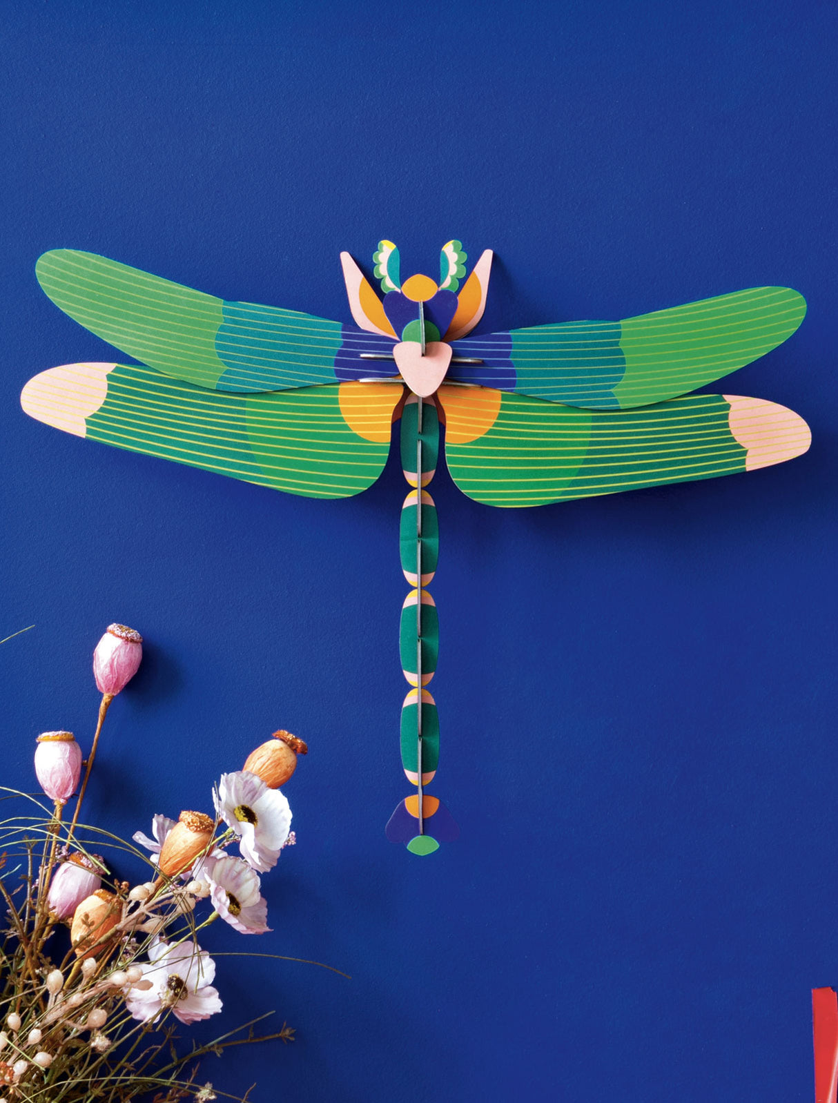 DIY 3D Wall Decoration - Giant Dragonfly Green