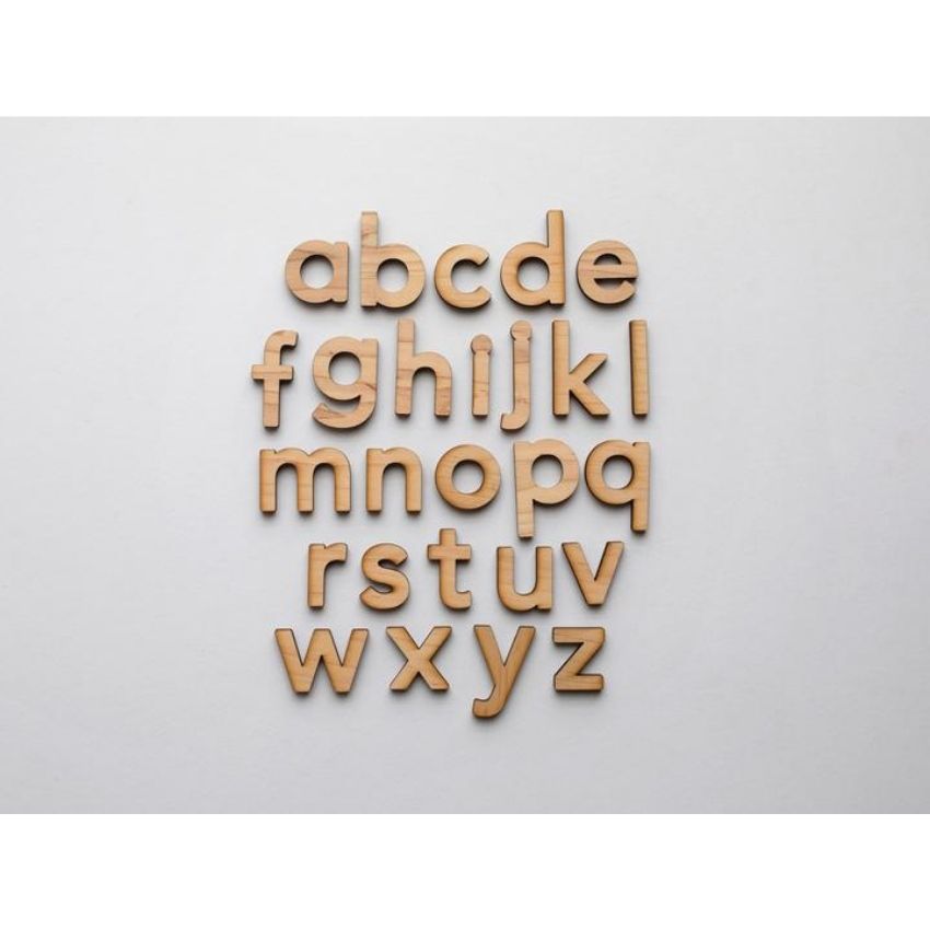 Wooden Alphabet Set in Maple Lowercase