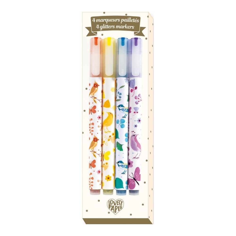 Djeco Arts & Crafts - Glitter Markers Tinou