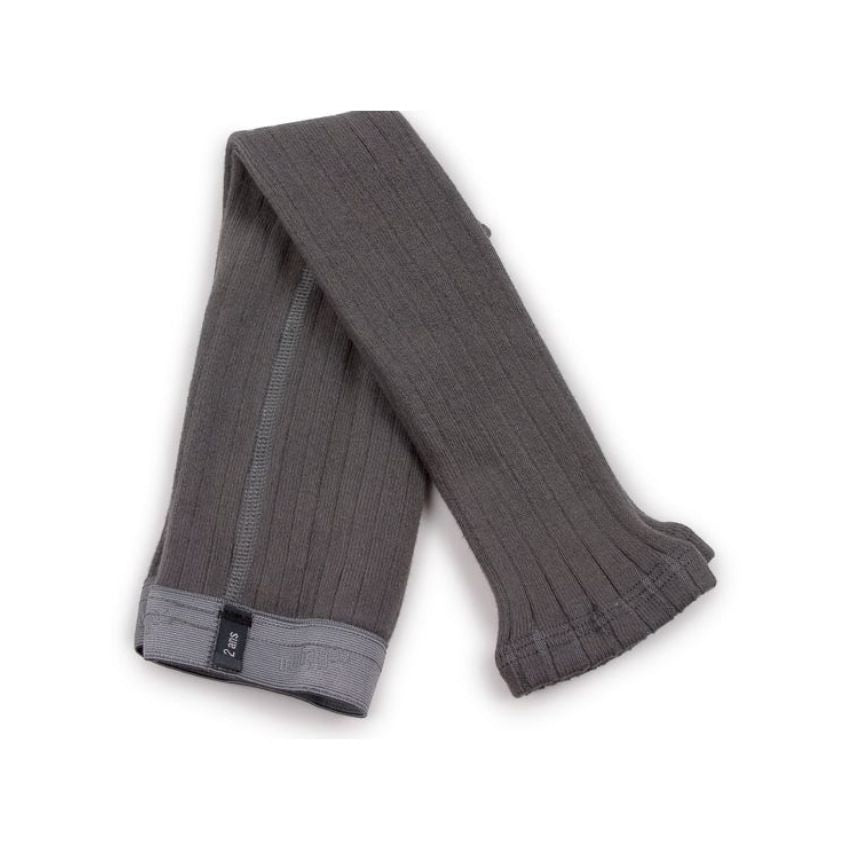 Collegien Maxence Ribbed Footless Tights Gris Galet
