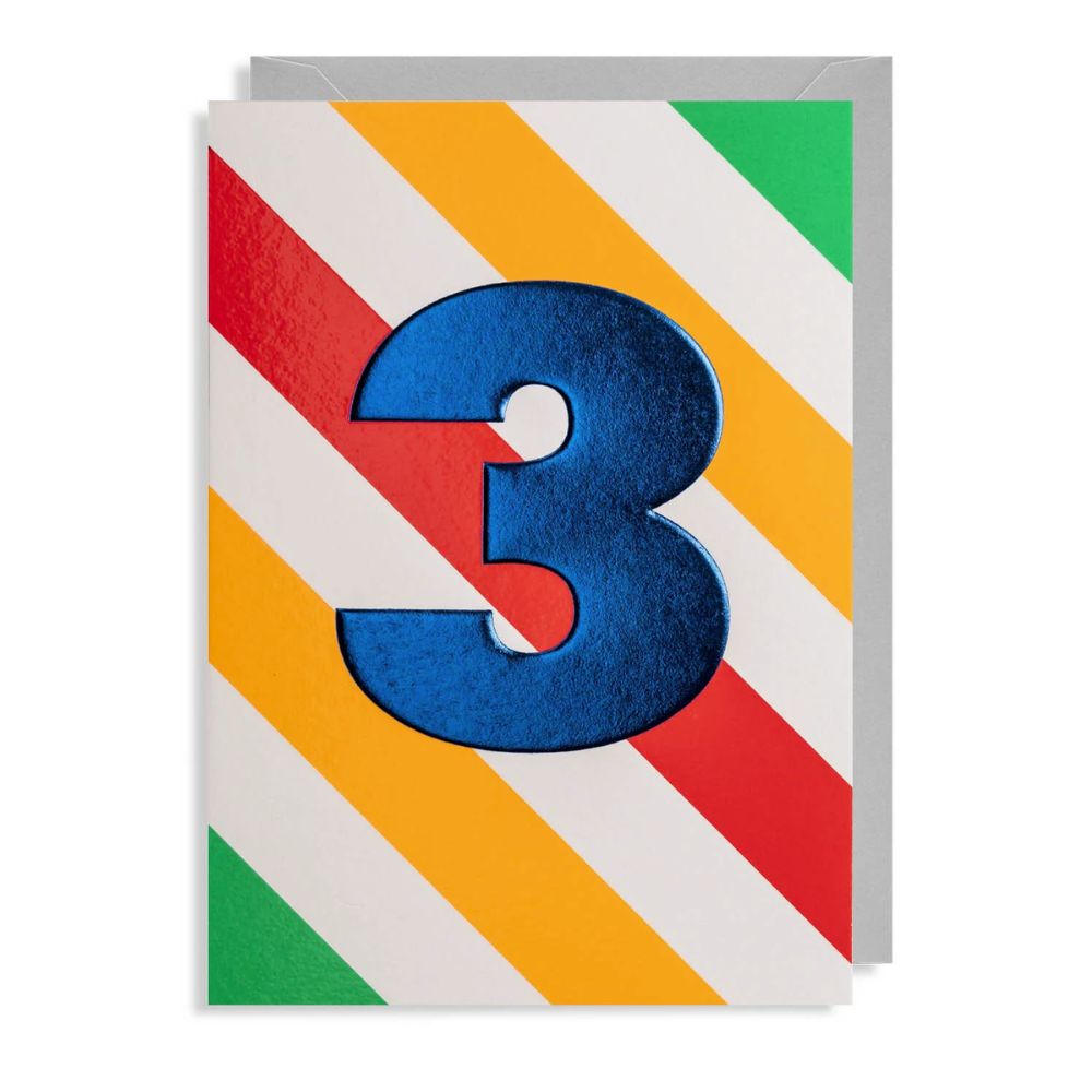 Number 3 Card