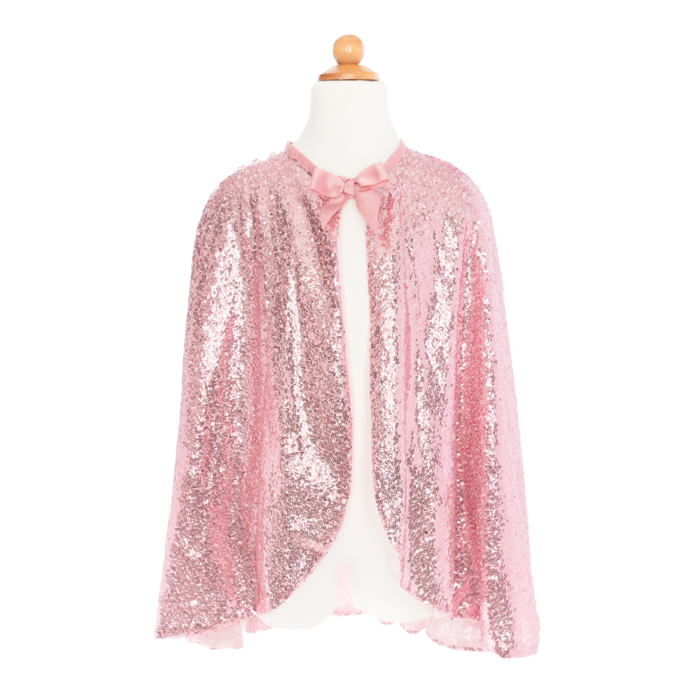Precious Pink Sequins Cape, Size 5-6