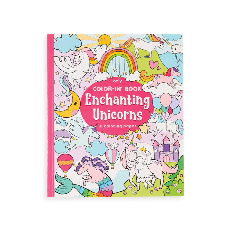 Color-in Book: Enchanting Unicorns