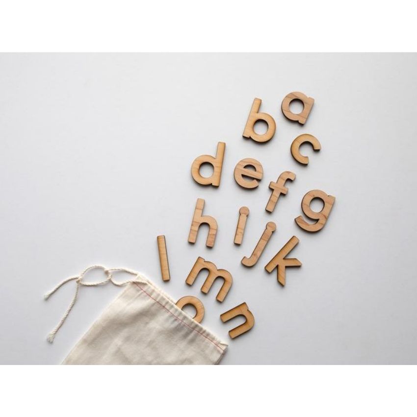 Wooden Alphabet Set in Maple Lowercase