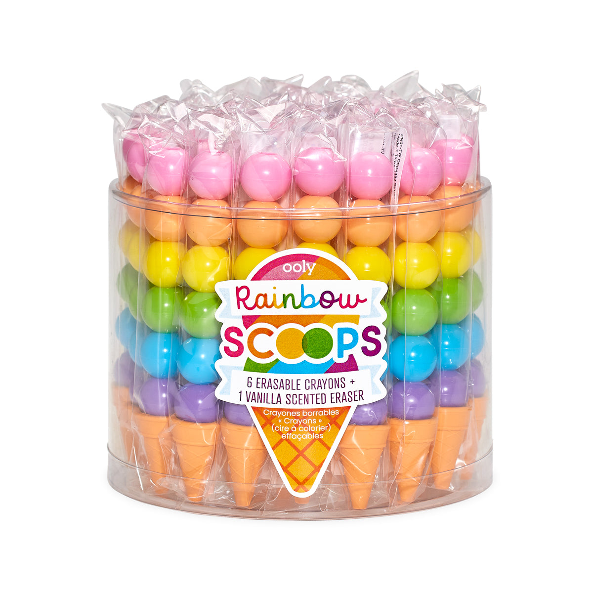 Rainbow Scoops Stacking Eraseable Crayons and Scented Eraser