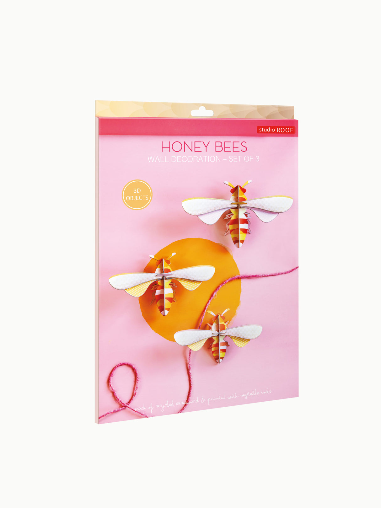DIY 3D Wall Decoration - Honey Bees (Set of 3)