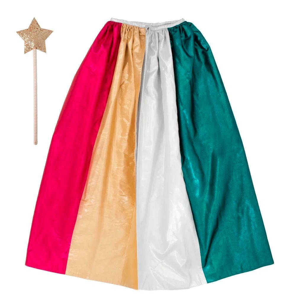 Meri Meri Metallic Rainbow Cape & Wand