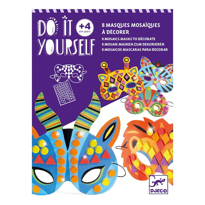 Djeco DIY Mosaics Masks - Jungle Animals