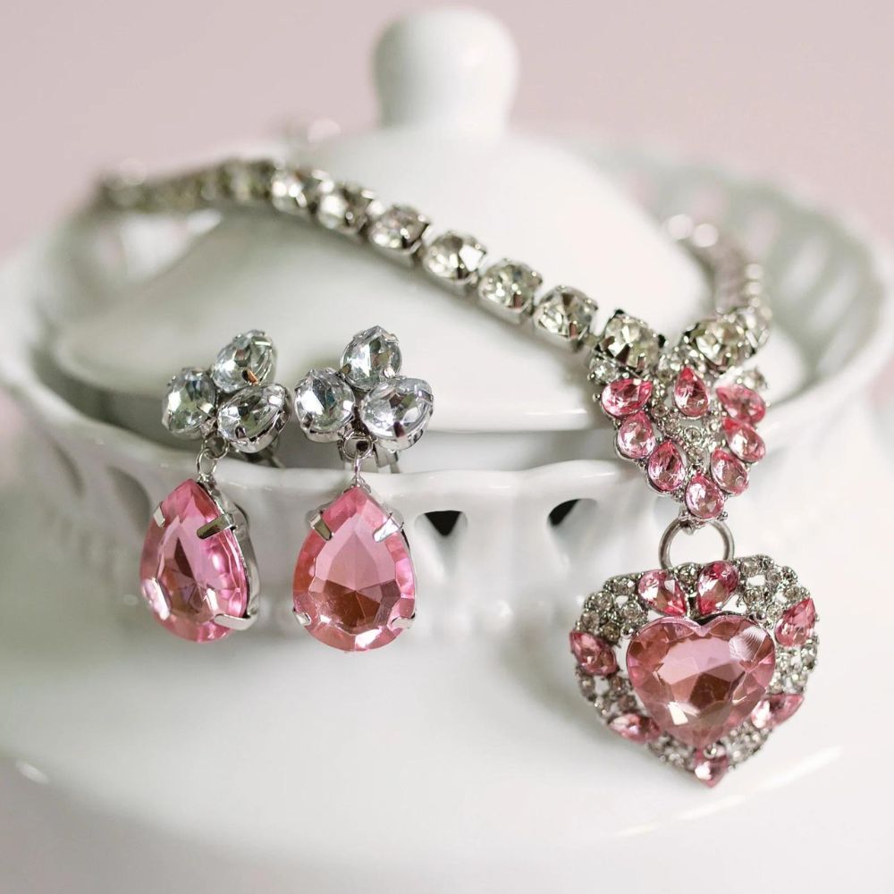 The Marilyn, Pink/Silver, 4pc Set