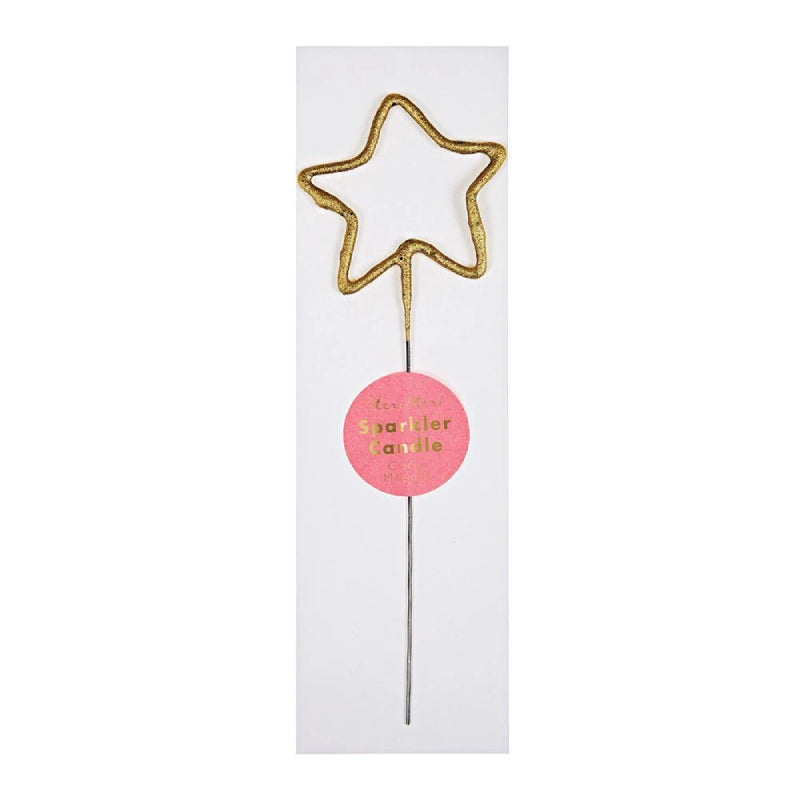 Gold Sparkler Star Candle