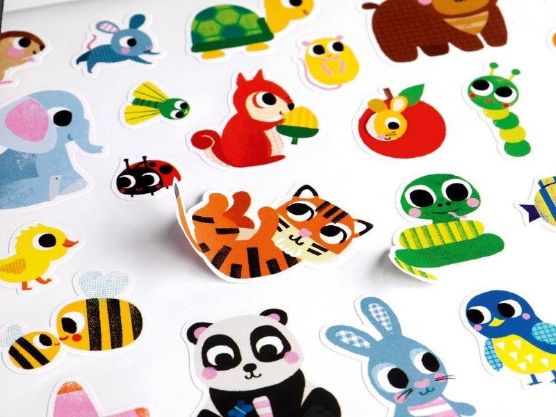 Djeco Big Stickers For Toddlers - Baby Animals