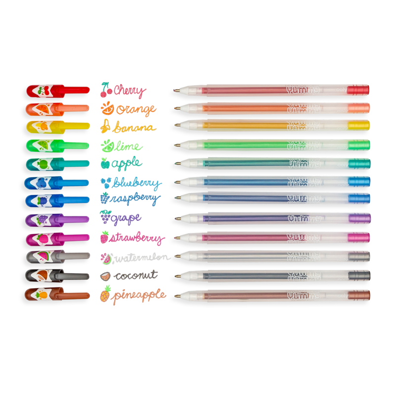 Yummy Yummy Scented Glitter Gel Pens - Set of 12