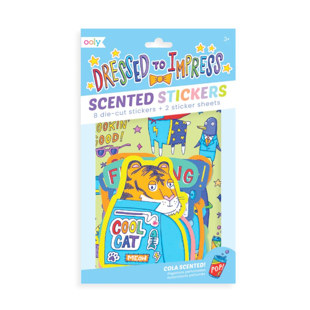 Scented Scratch Stickers- Dressed To Impress, Cola Scented