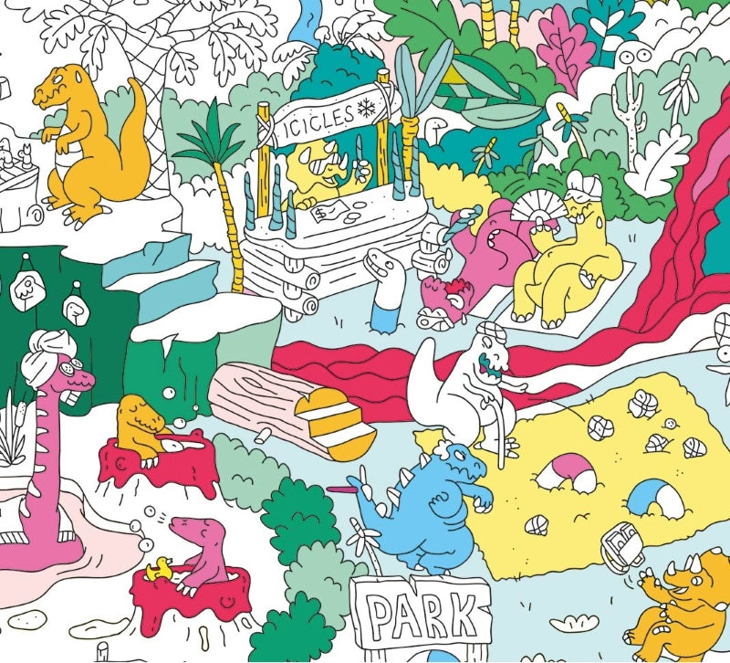 Omy Giant Colouring Poster - Dinosaur