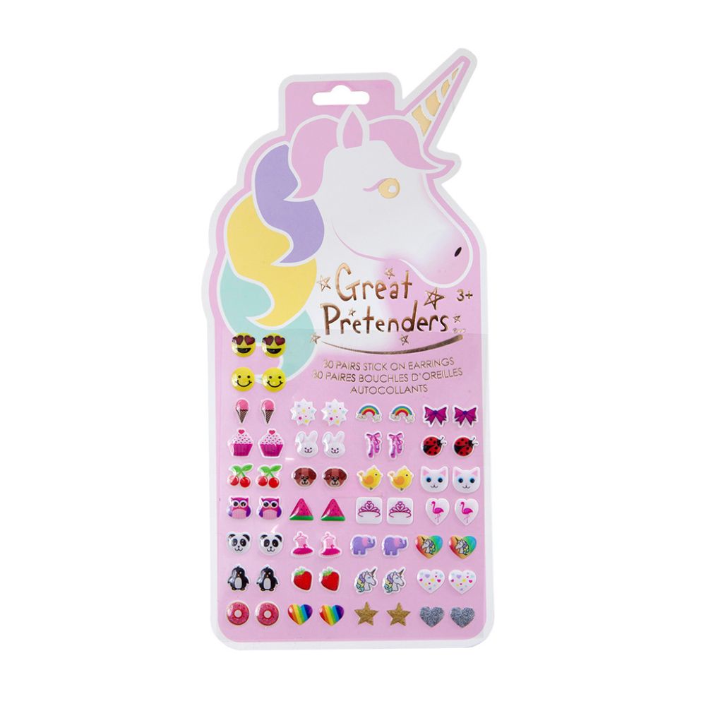 Unicorn Sticker Earrings, 30 Pairs