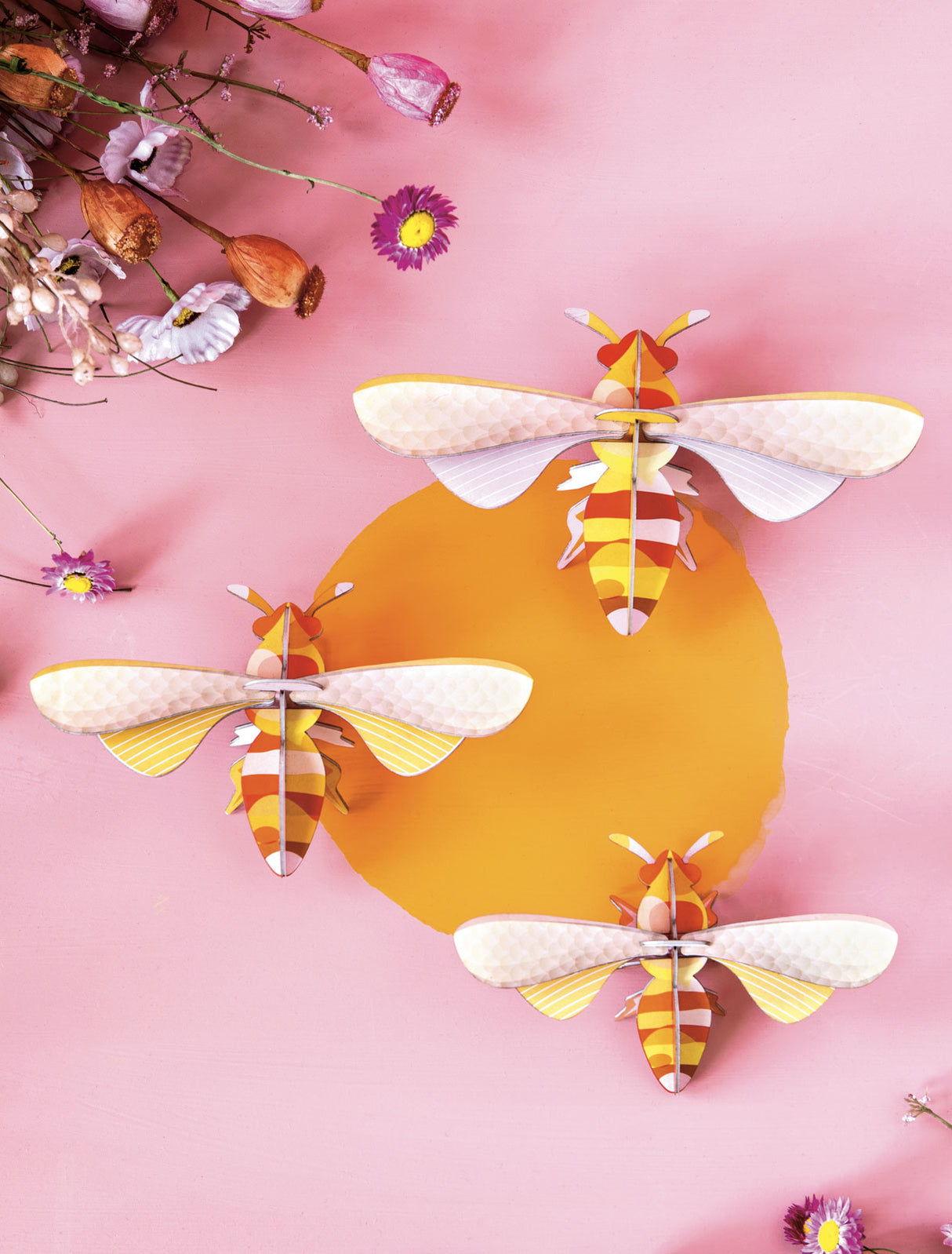 DIY 3D Wall Decoration - Honey Bees (Set of 3)