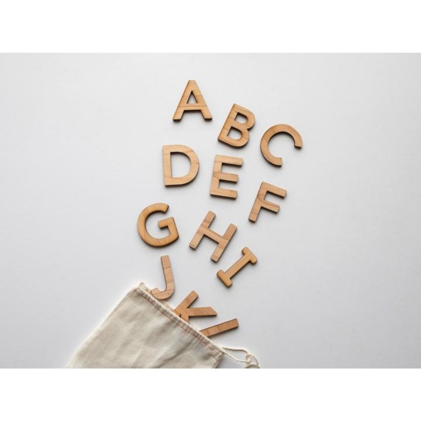 Wooden Alphabet Set in Maple Uppercase