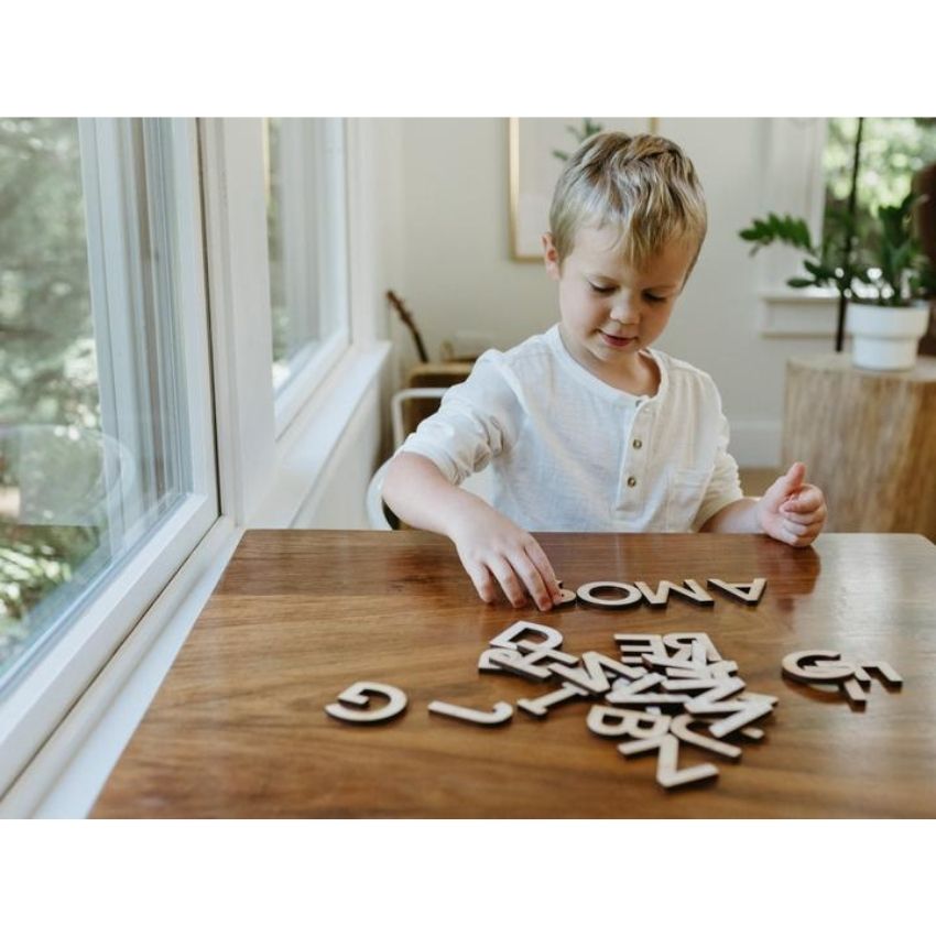 Wooden Alphabet Set in Maple Uppercase