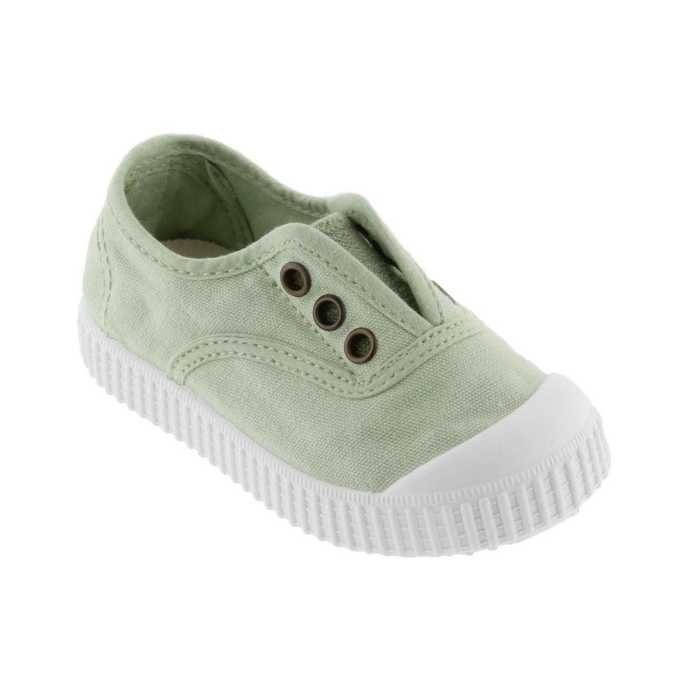 1915 English Washed Canvas Shoe No Laces Wasabi