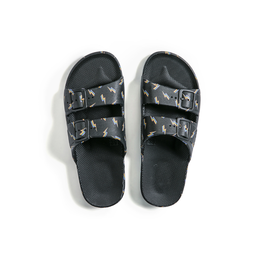 Freedom Moses Sandal Prints Bolt Black