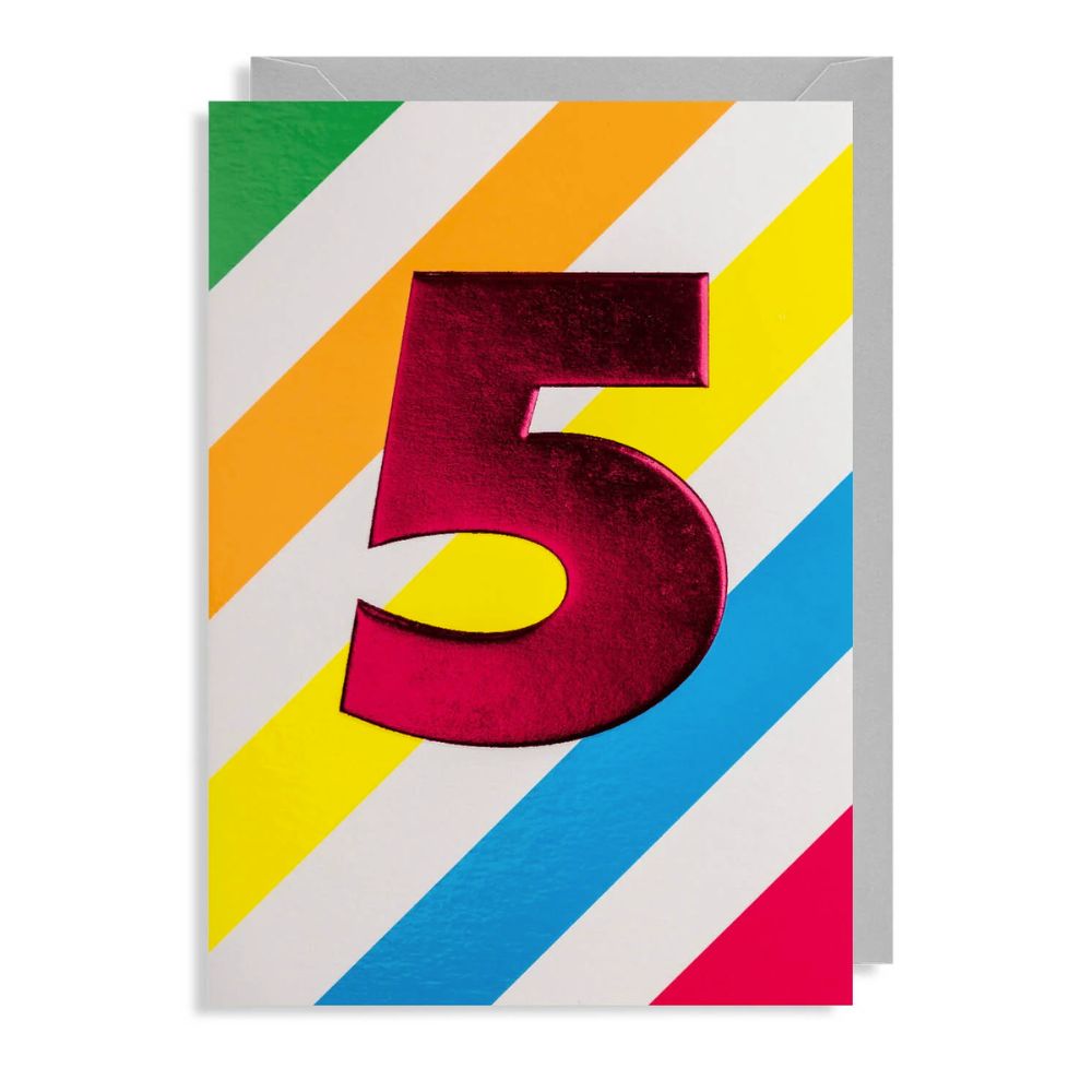 Number 5 Card