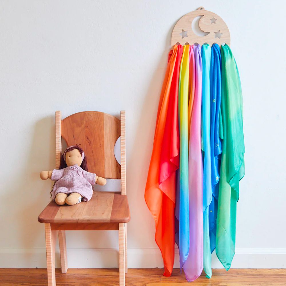 Sarahs Silk Playsilk Wooden Star Display