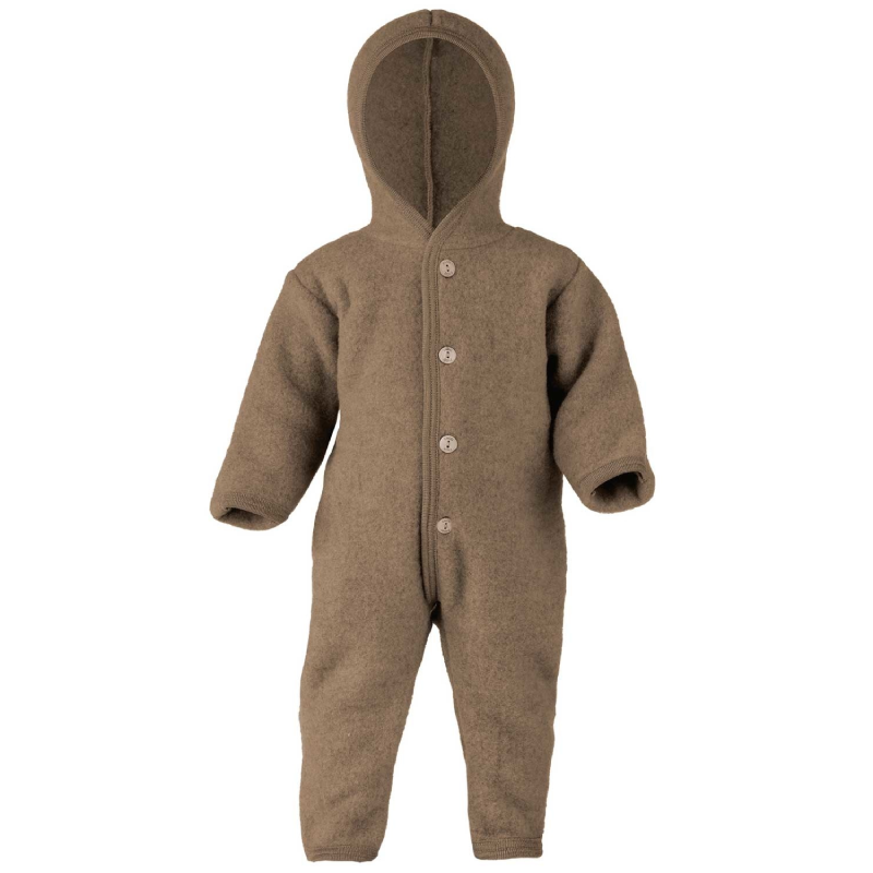 Engel Hooded Overall With Buttons and Cuff Walnuts