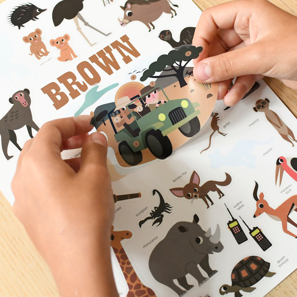 Poppik Mini Discovery Posters- Savannah Brown, 26 Stickers