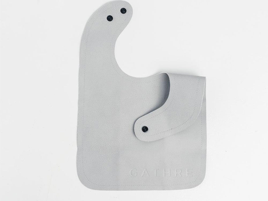 Gathre Vegan Leather Toddler Bib - Pewter