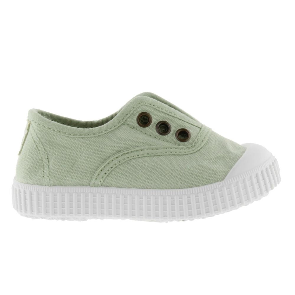 1915 English Washed Canvas Shoe No Laces Wasabi