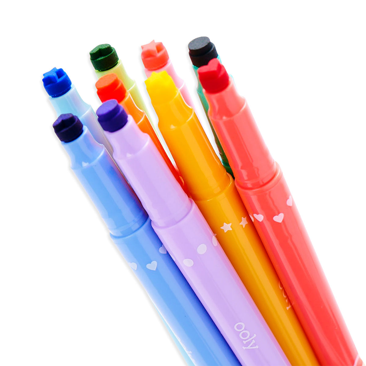 Confetti Stamp Double-Ended Markers, Set of 9
