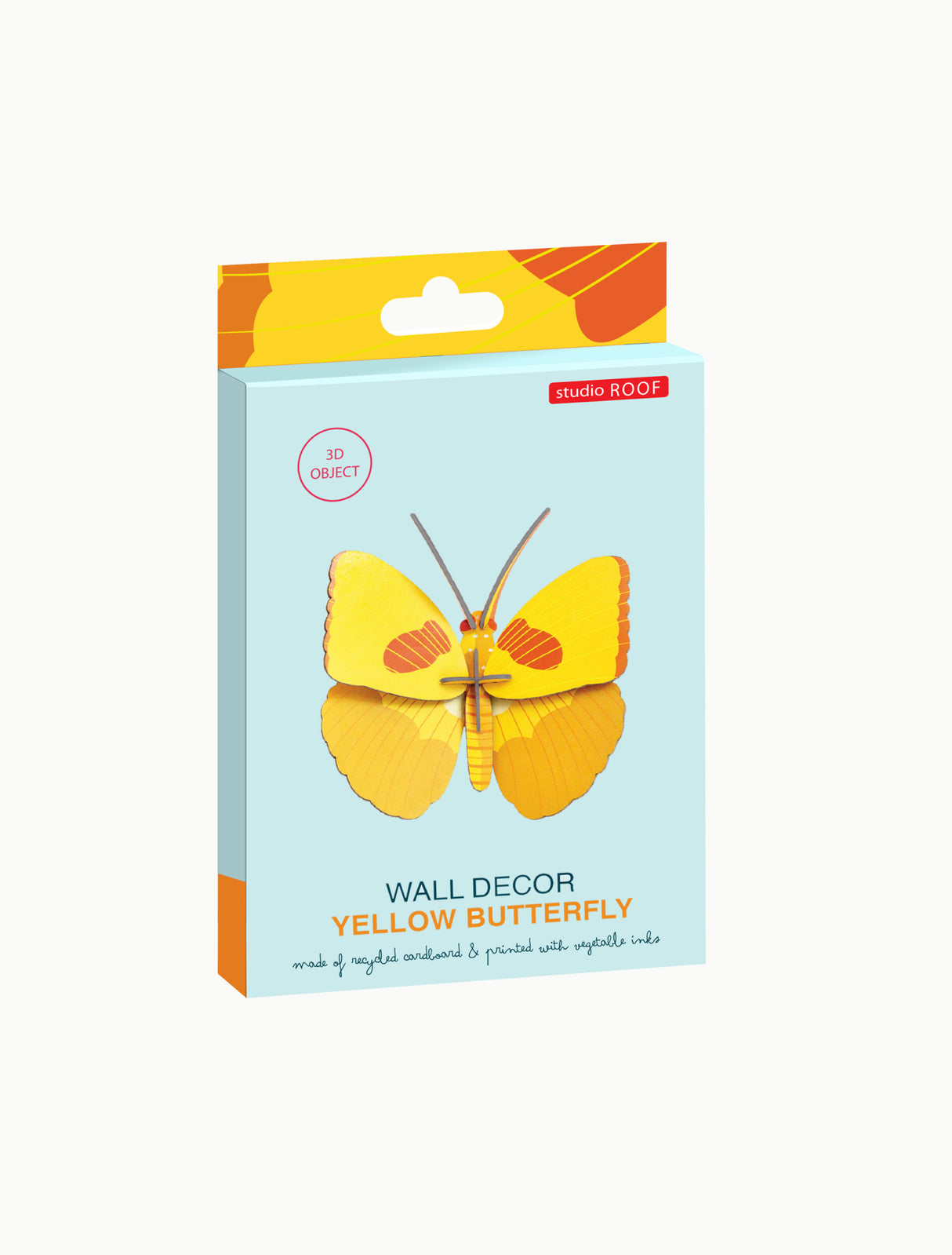 DIY 3D Wall Decorations - Yellow Butterfly, small