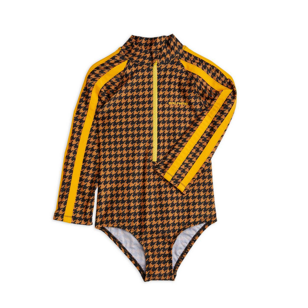 Mini Rodini Houndstooth UV LS Swimsuit